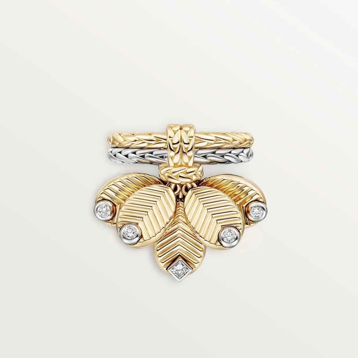 Grain de Café ring, diamonds