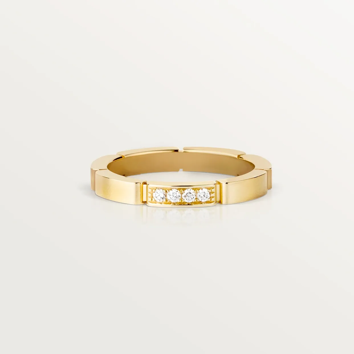 Maillon Panthère wedding ring, 4 diamonds