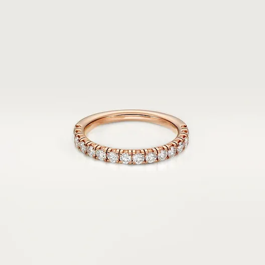 Etincelle de Cartier wedding ring, width 2 mm, semi-paved