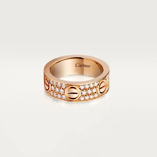 LOVE ring, classic model, paved