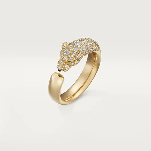 Panthère de Cartier ring, small model, semi-paved