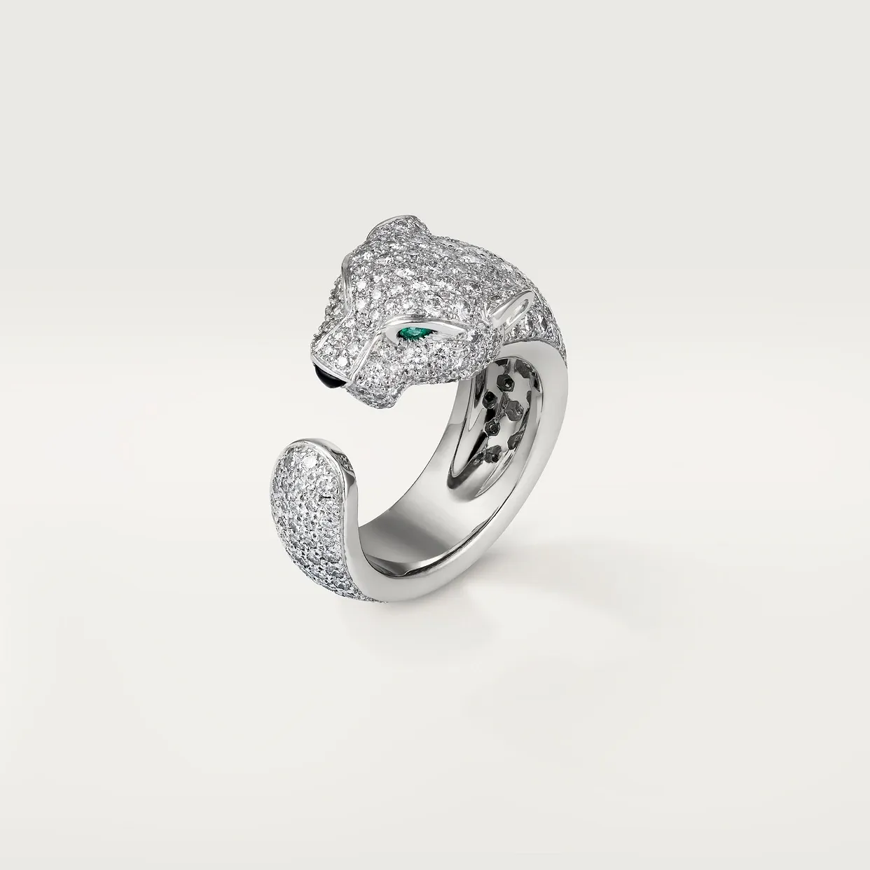 Panthère de Cartier ring, medium model, paved