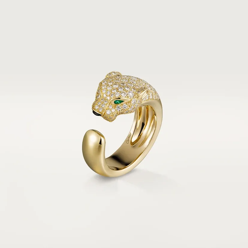 Panthère de Cartier ring, medium model, semi-paved