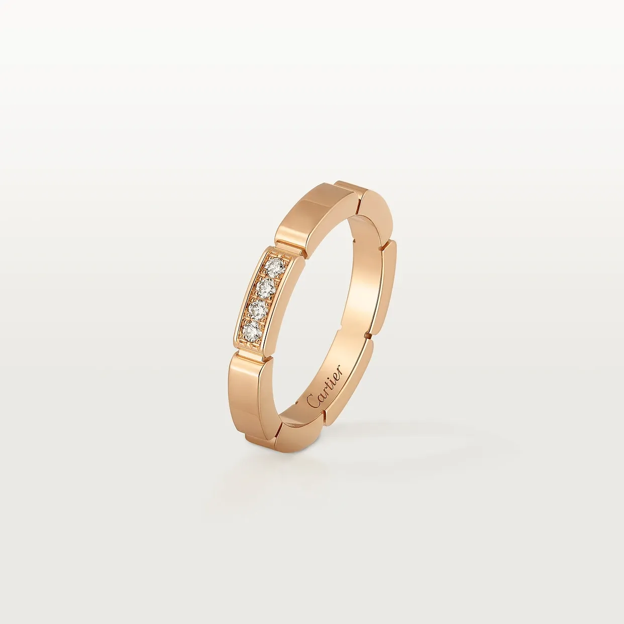 Maillon Panthère wedding ring, 4 diamonds