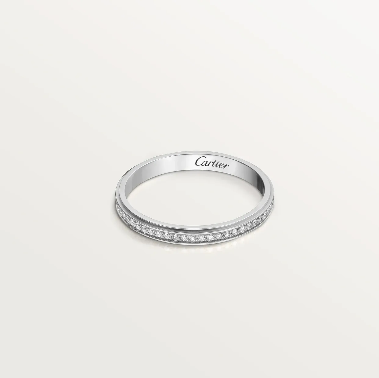 Cartier d&#39;Amour wedding ring, width 2.3 mm, paved