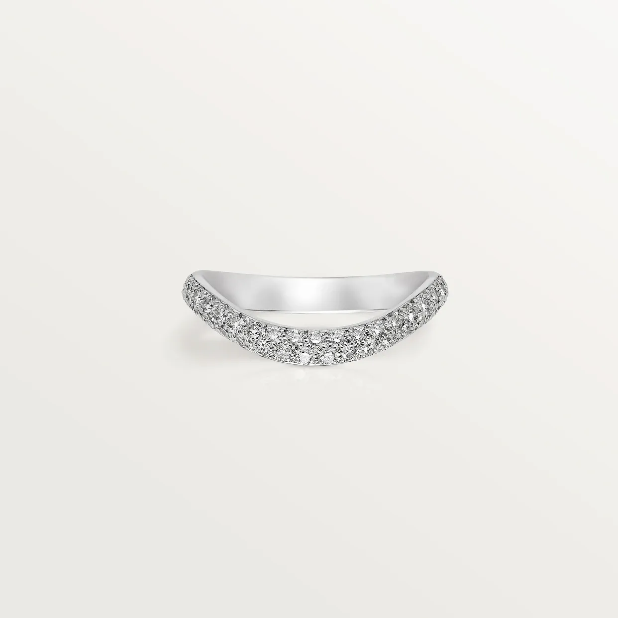 Trinity Ruban wedding ring, width 2.5 mm, paved