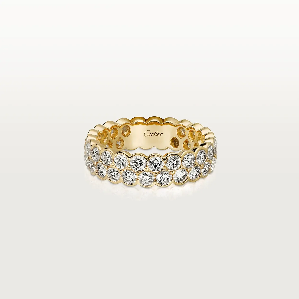 Broderie de Cartier wedding band, double row, diamonds