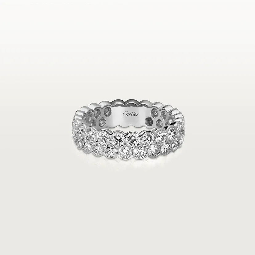 Broderie de Cartier wedding band, double row, diamonds