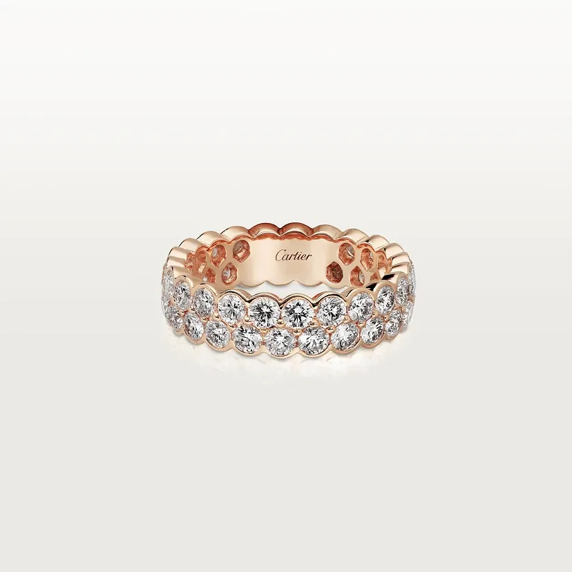 Broderie de Cartier wedding band, double row, diamonds