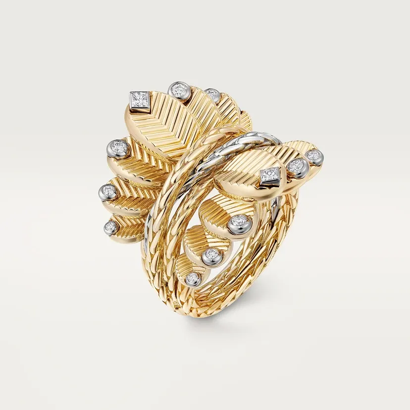 Grain de Café ring, diamonds