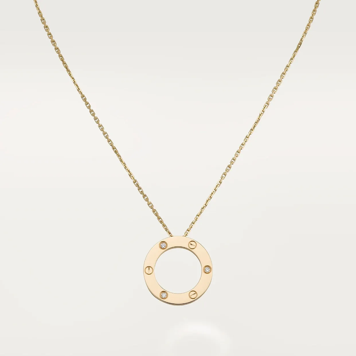 LOVE pendant, 3 diamonds