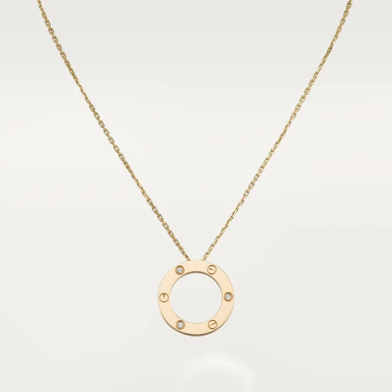 LOVE pendant, 3 diamonds
