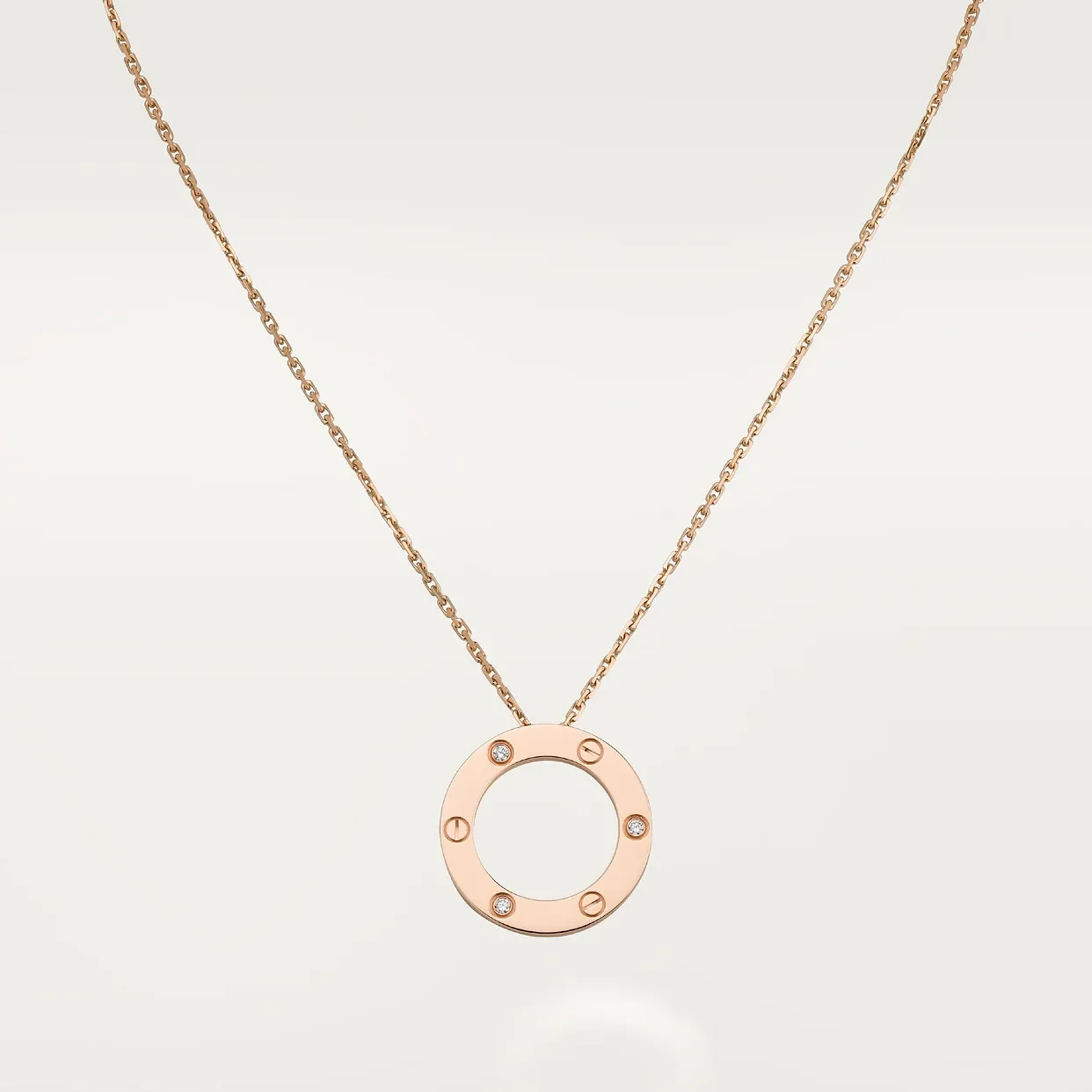 LOVE pendant, 3 diamonds