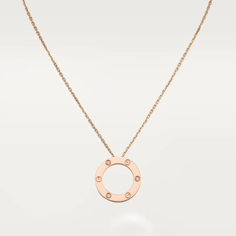 LOVE pendant, 3 diamonds