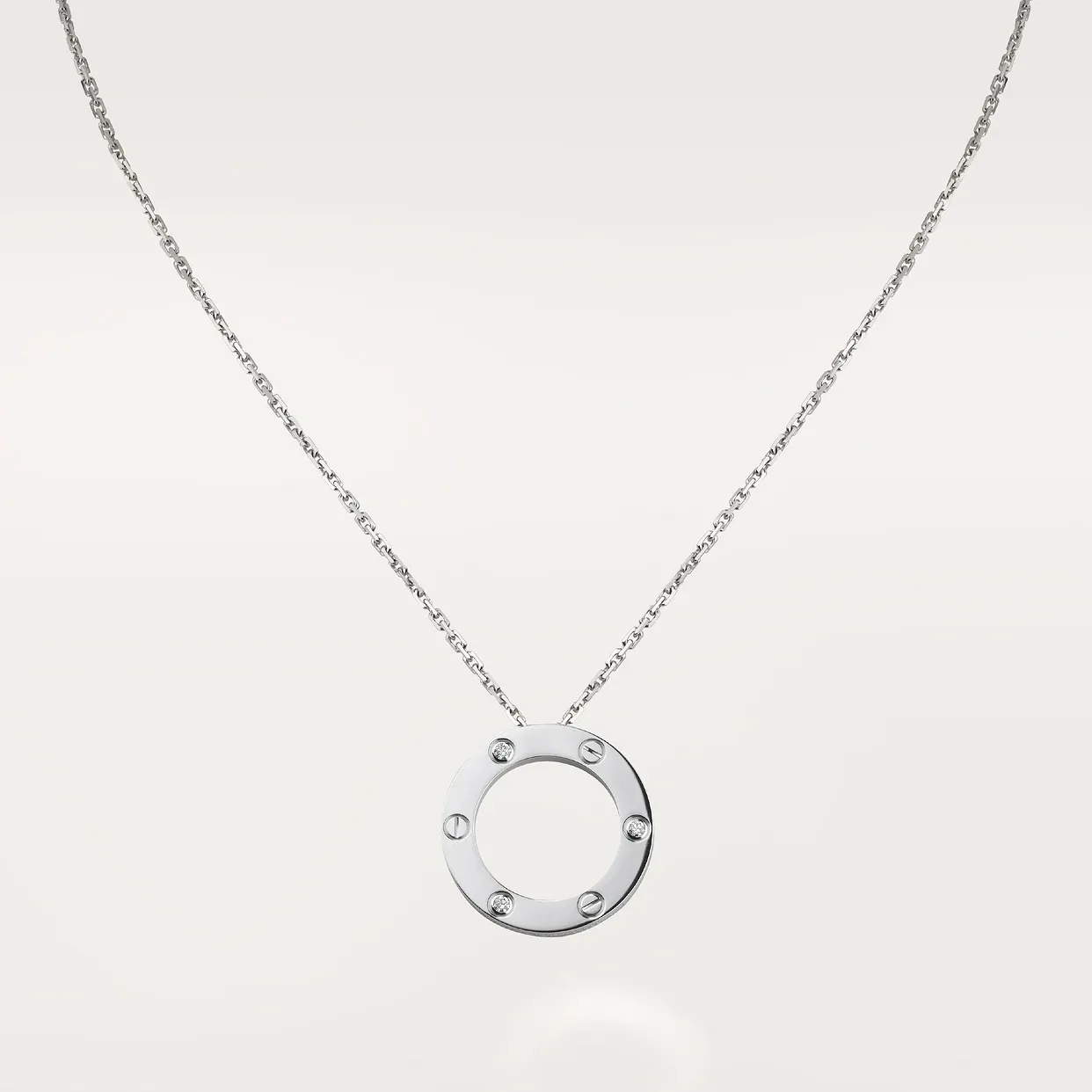 LOVE pendant, 3 diamonds