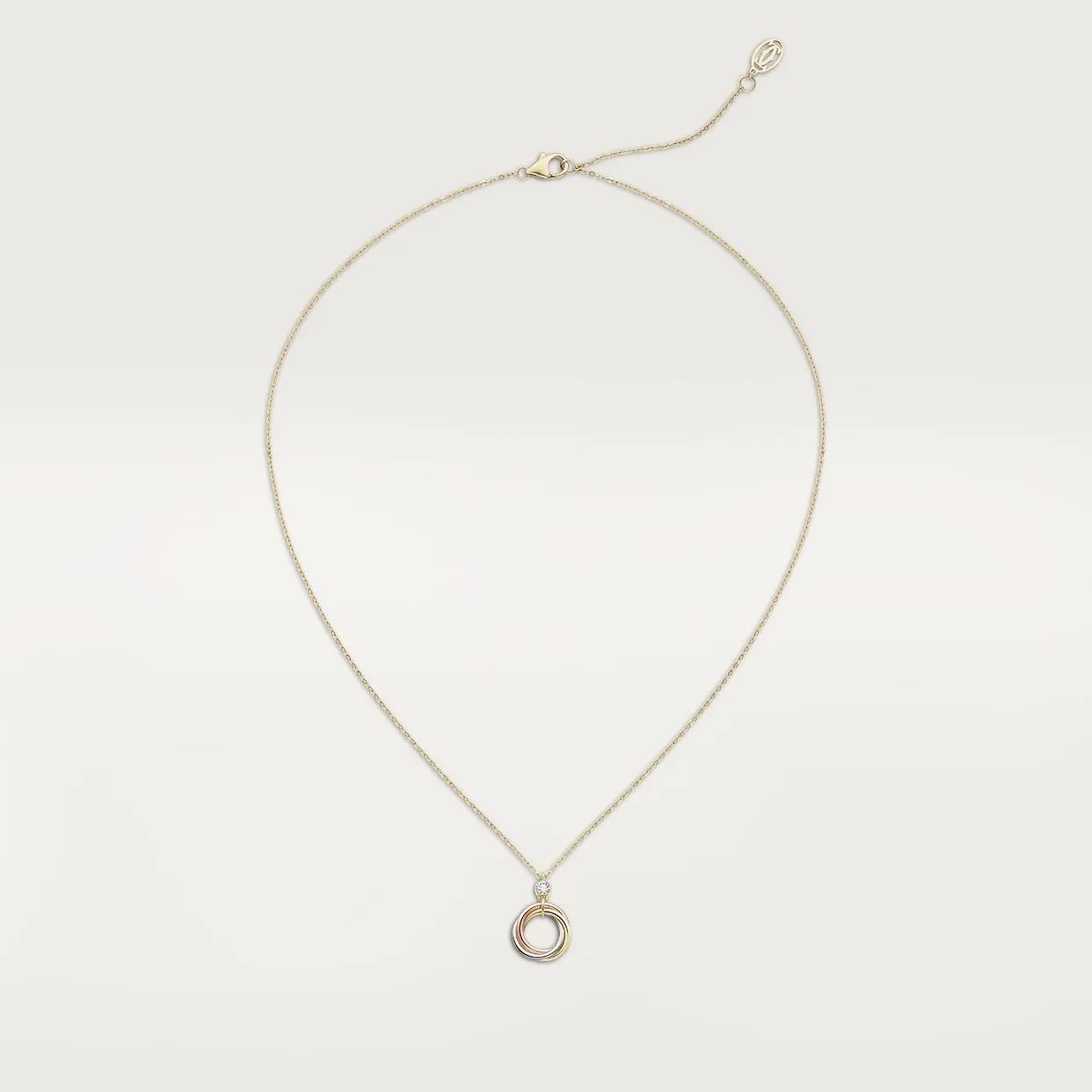 Trinity pendant, brilliant-cut diamond