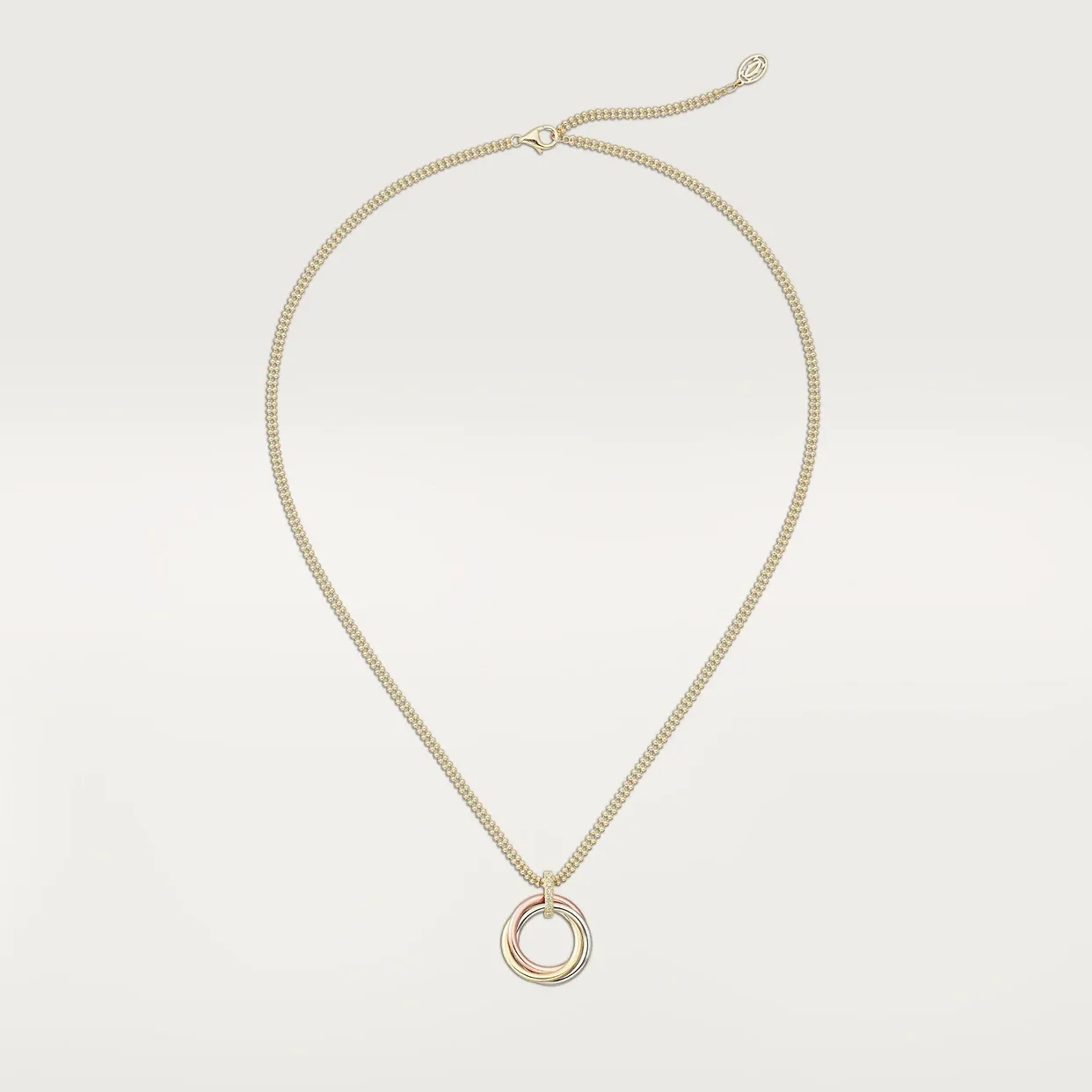 Trinity pendant, medium model, diamonds