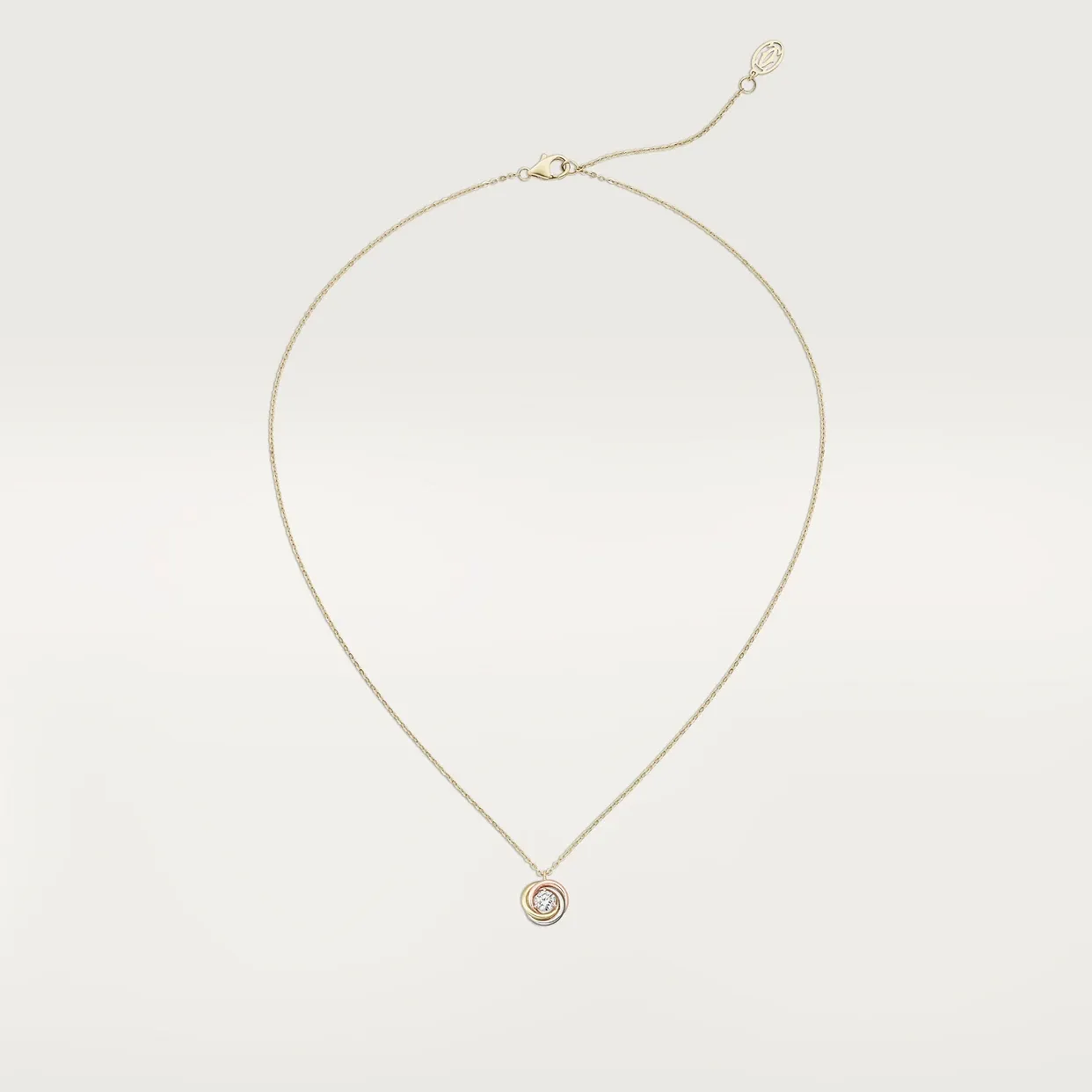 Trinity pendant, brilliant-cut diamond