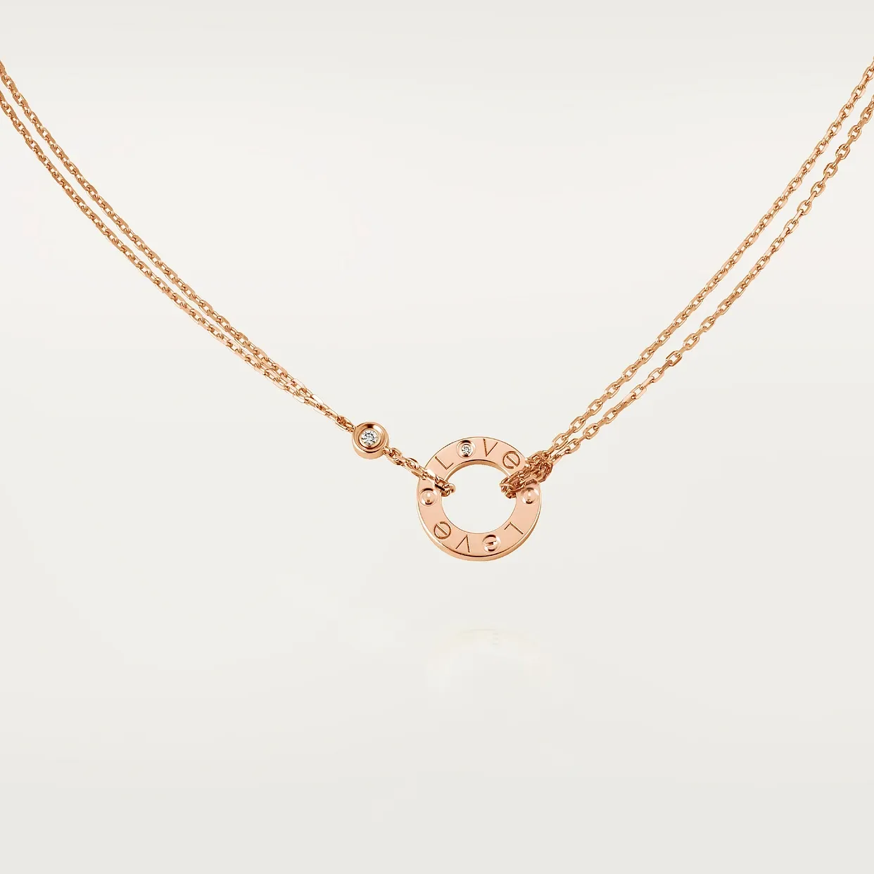 LOVE pendant, 2 diamonds