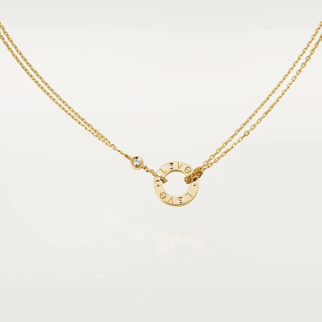 LOVE pendant, 2 diamonds