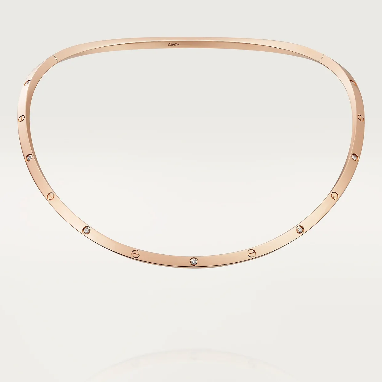 LOVE torque necklace, 10 diamonds