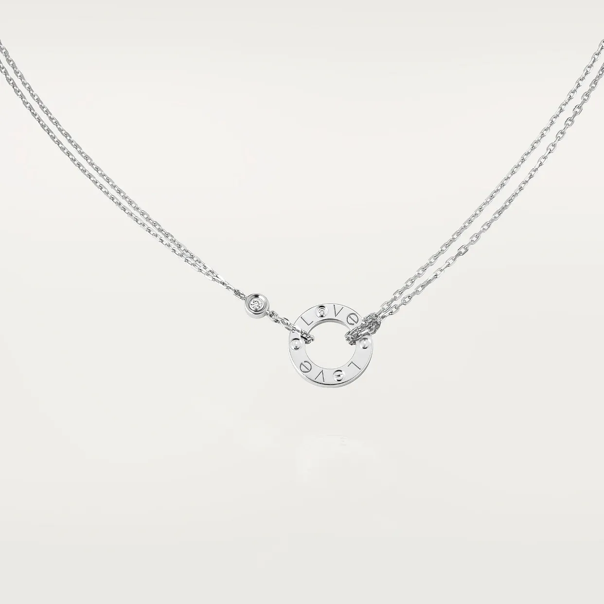 LOVE pendant, 2 diamonds