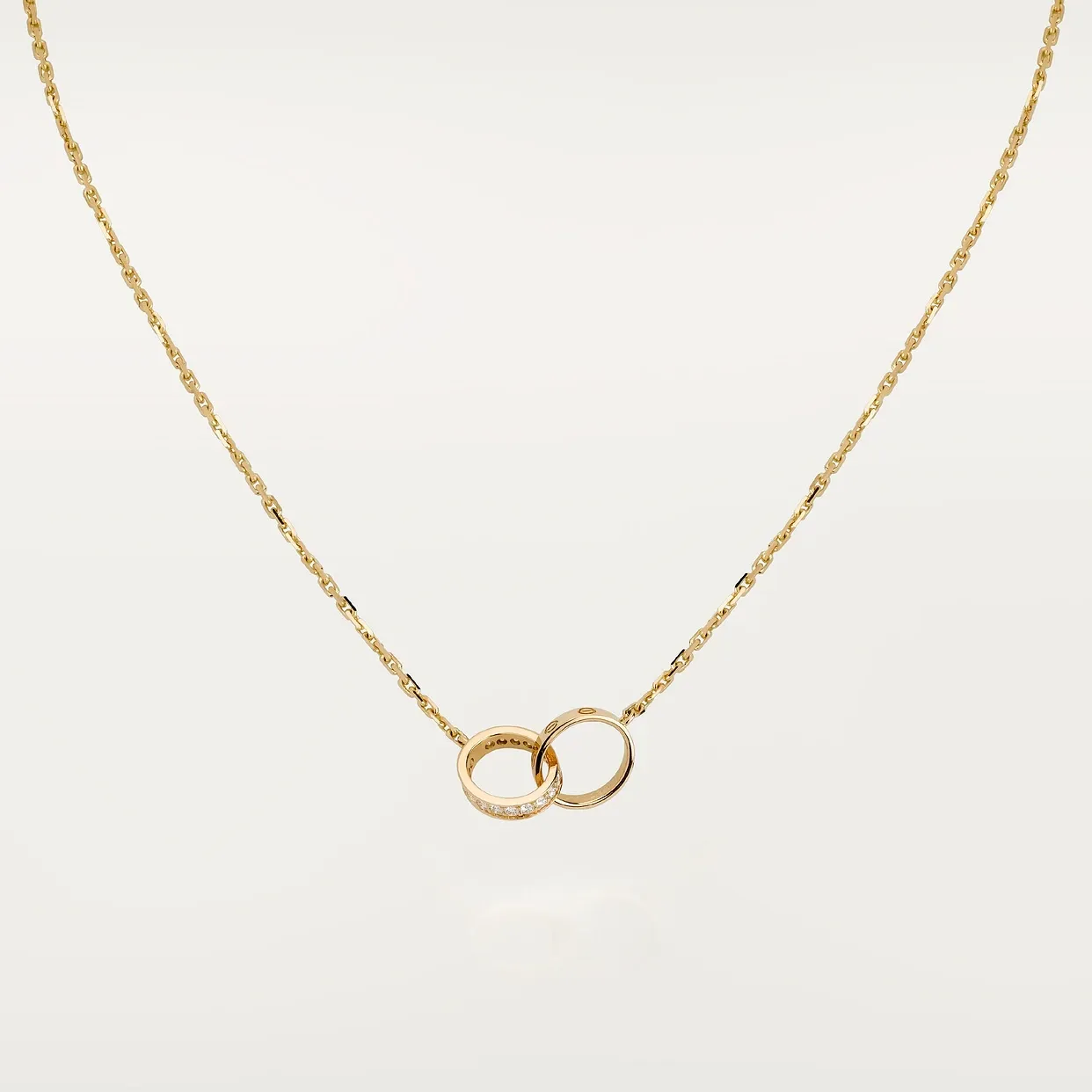 LOVE pendant, half-paved