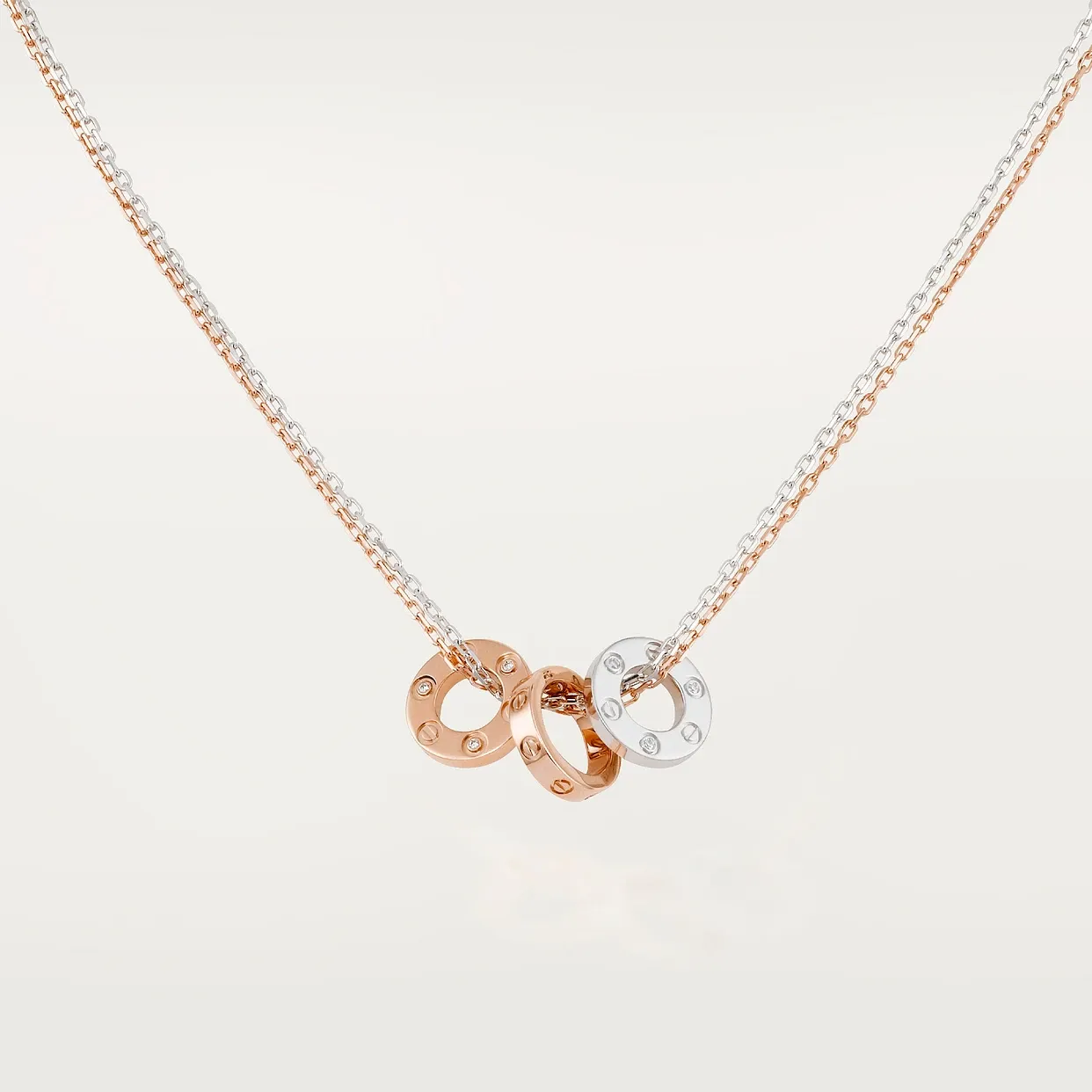 LOVE pendant, 6 diamonds