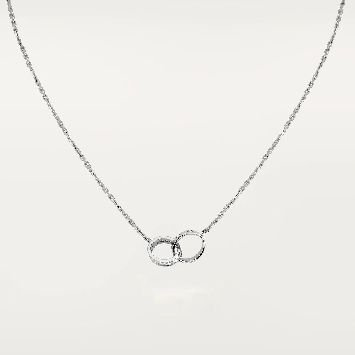 LOVE pendant, half-paved