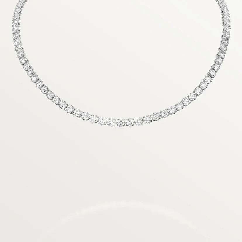 Essential Lines necklace, brilliant-cut diamonds