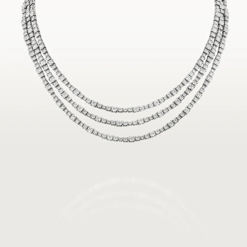 Essential Lines necklace, brilliant-cut diamonds