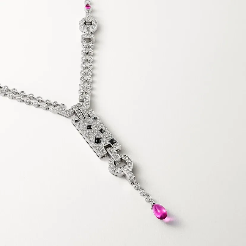 Panthère de Cartier necklace, rubellite, paved