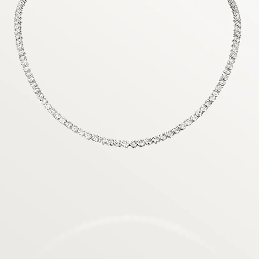 Essential Lines necklace, brilliant-cut diamonds