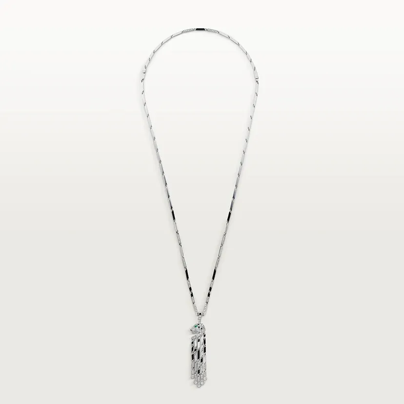 Panthère de Cartier long necklace, small model, paved