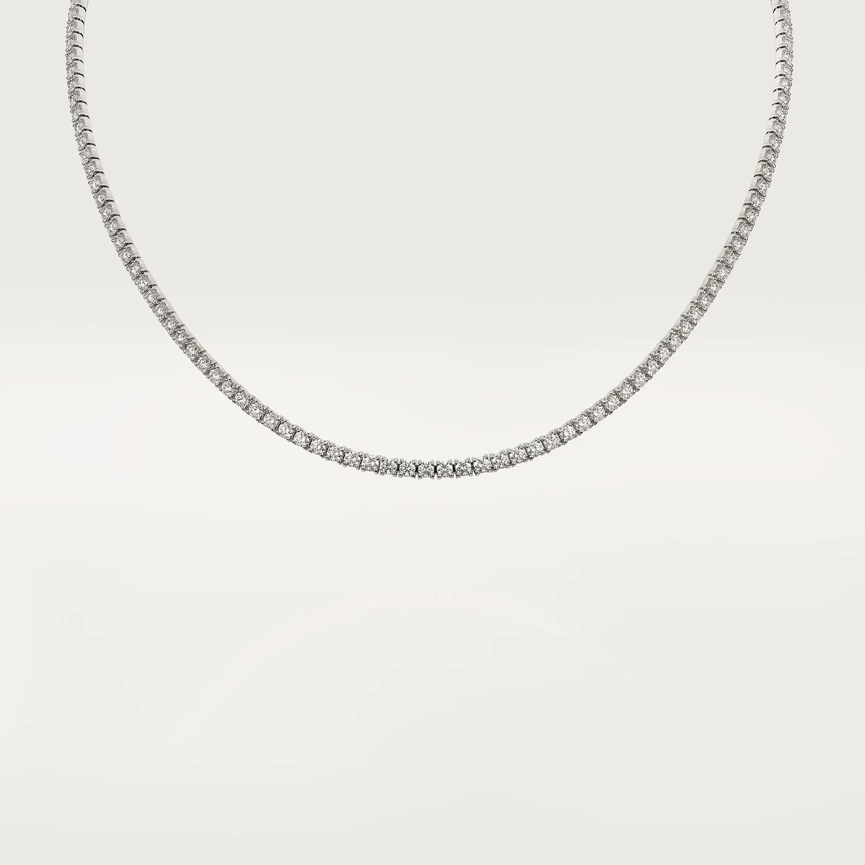 Essential Lines necklace, brilliant-cut diamonds