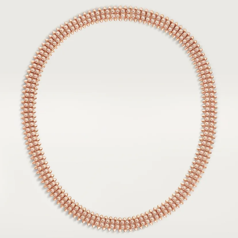 Clash de Cartier necklace, flexible, double, paved