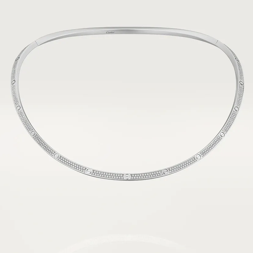 LOVE torque necklace, paved