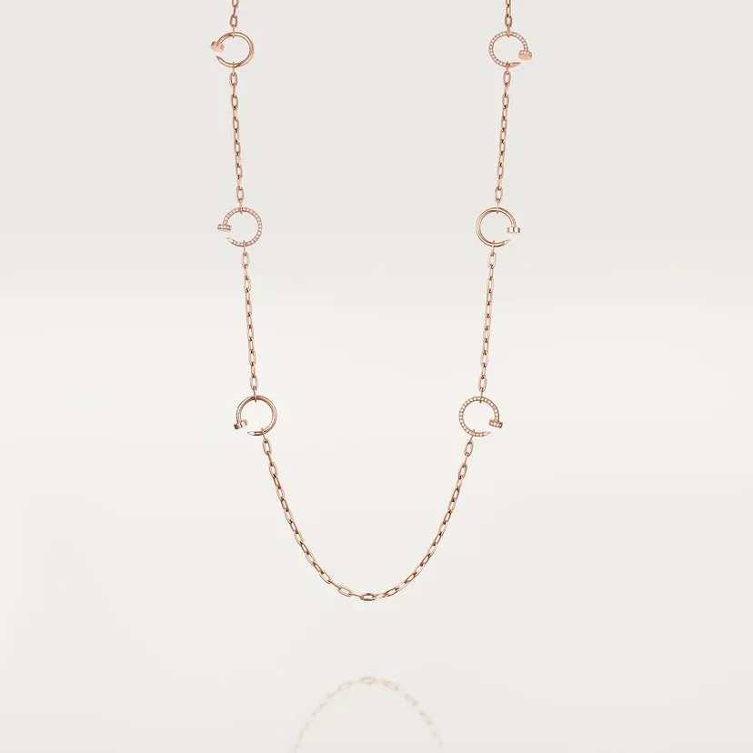 Juste un Clou long necklace, semi-paved