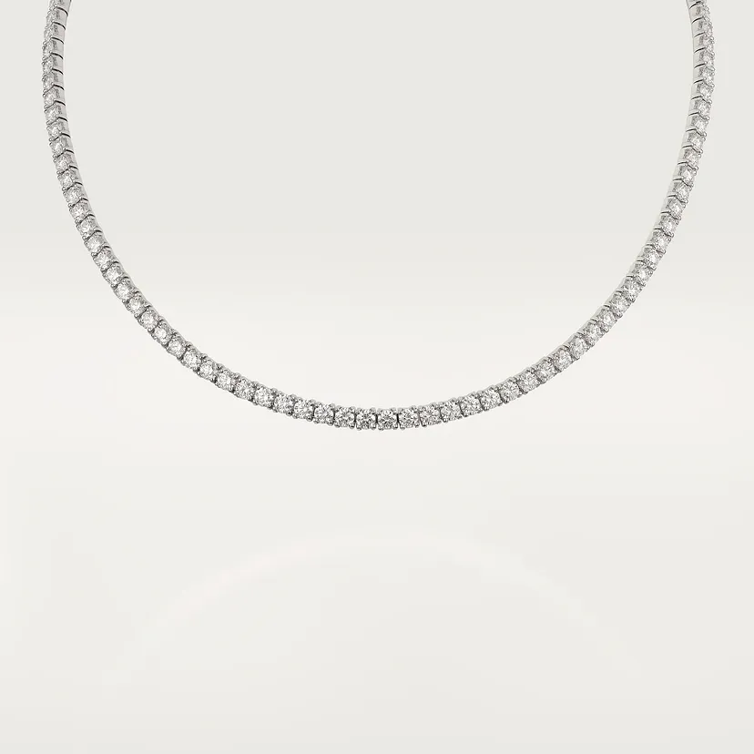 Essential Lines necklace, brilliant-cut diamonds