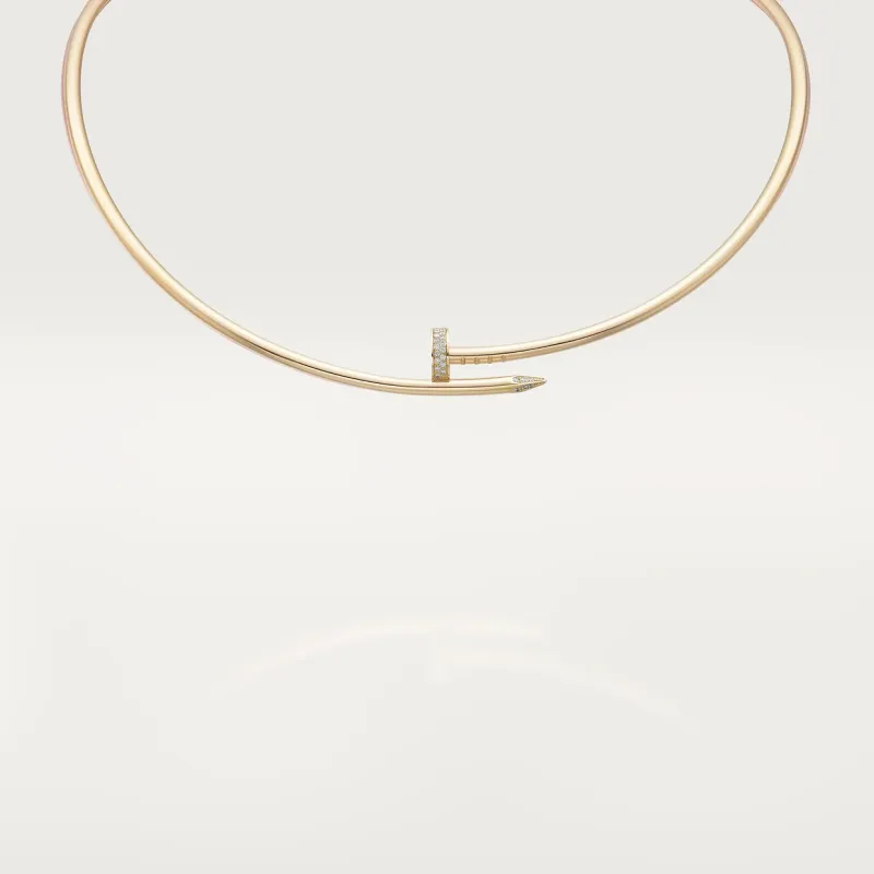 Juste un Clou torque necklace, small model, diamonds