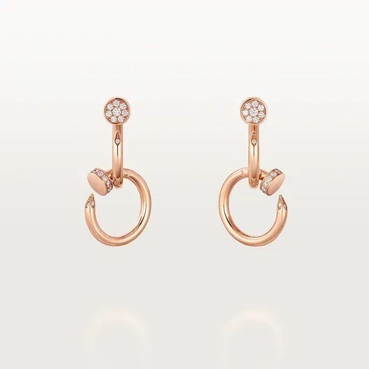 Juste un Clou earrings , double, diamonds