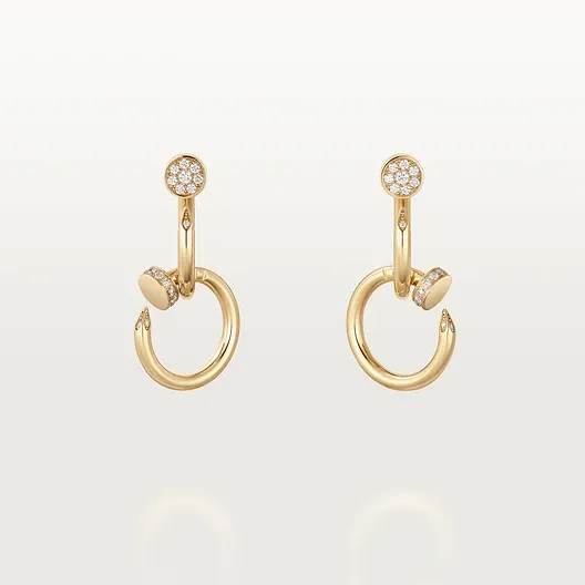 Juste un Clou earrings , double, diamonds