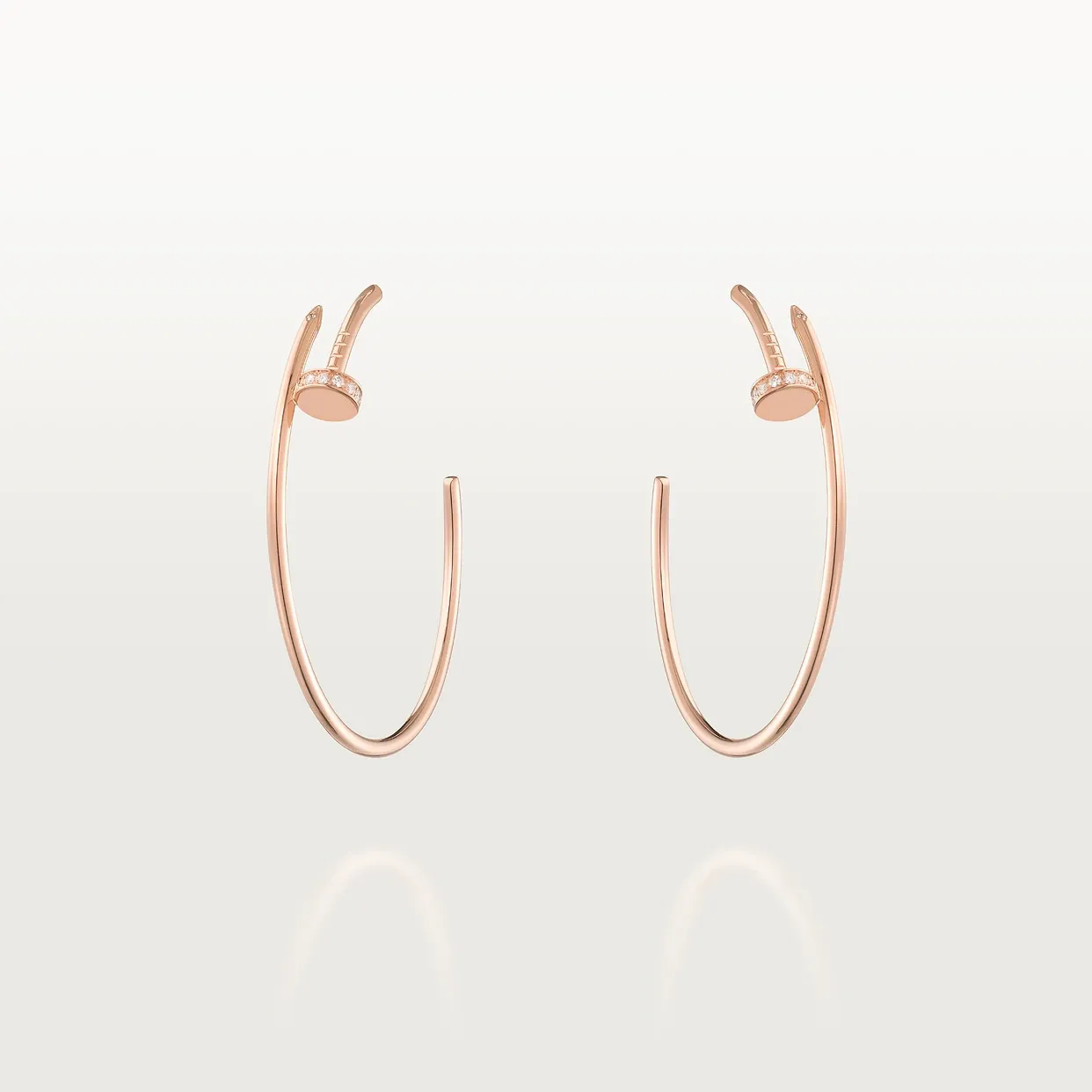 Juste un Clou hoop earrings, large model, diamonds