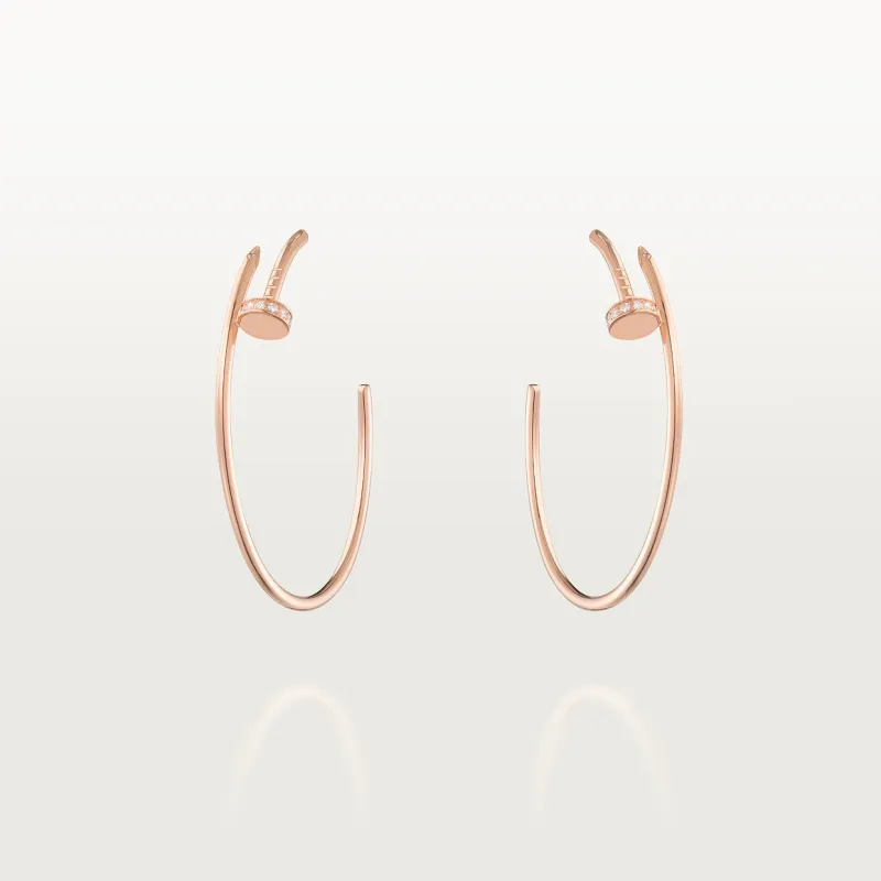 Juste un Clou hoop earrings, large model, diamonds