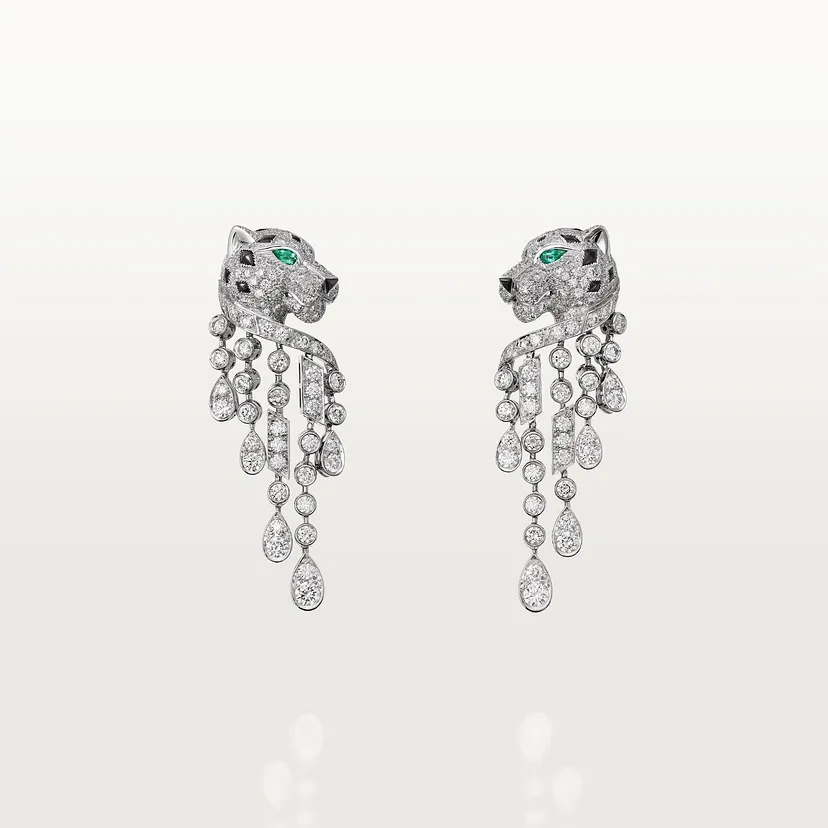 Panthère de Cartier earrings, large model, paved