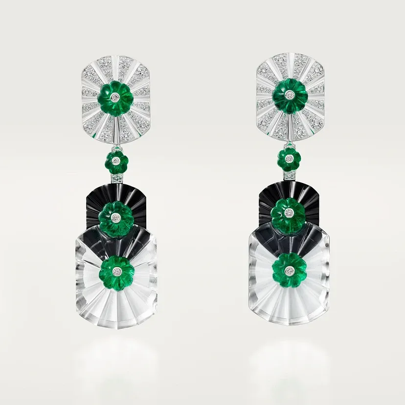 Sixième Sens par Cartier earrings, rock crystal, paved