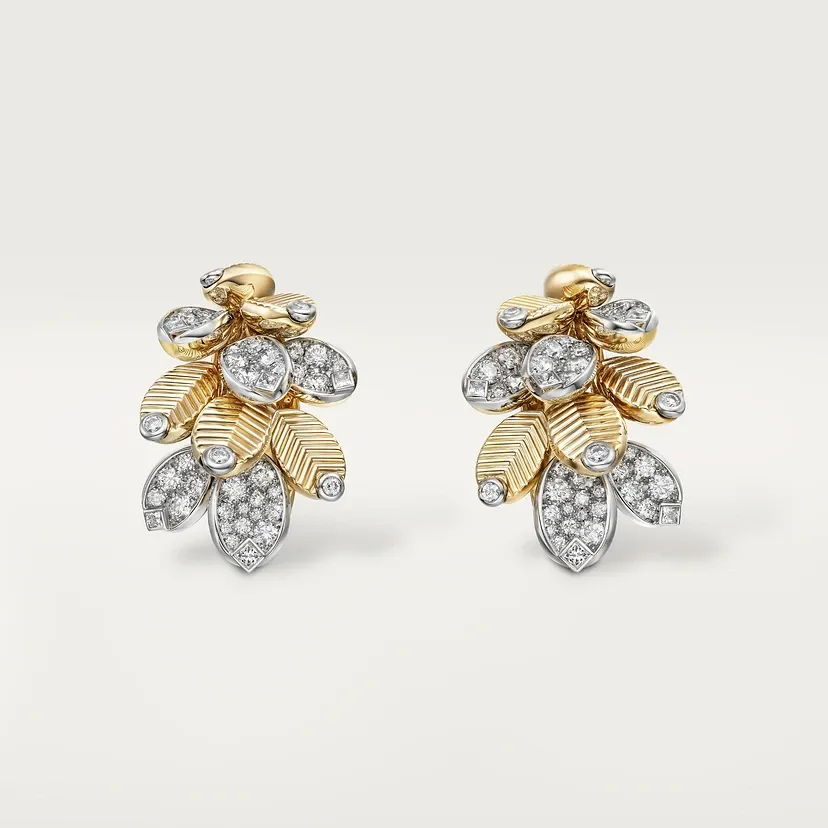 Grain de Café earrings, semi-paved