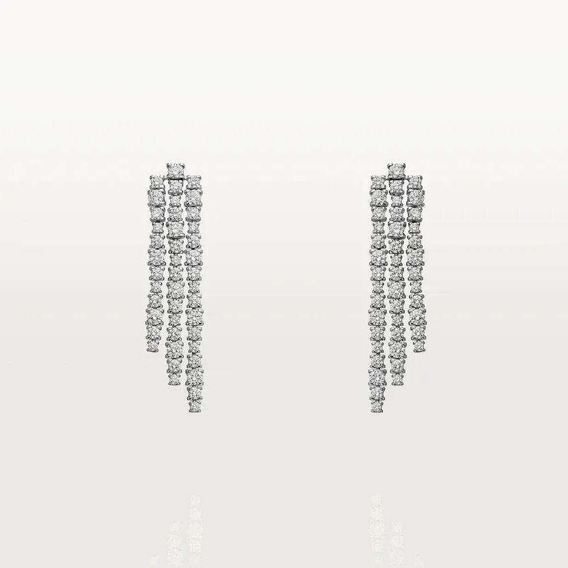 Essential Lines earrings, brilliant-cut diamonds