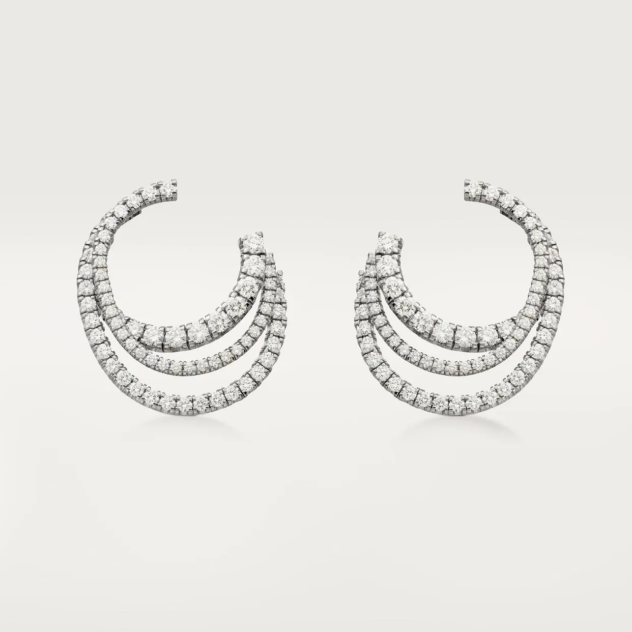 Etincelle de Cartier hoop earrings, paved