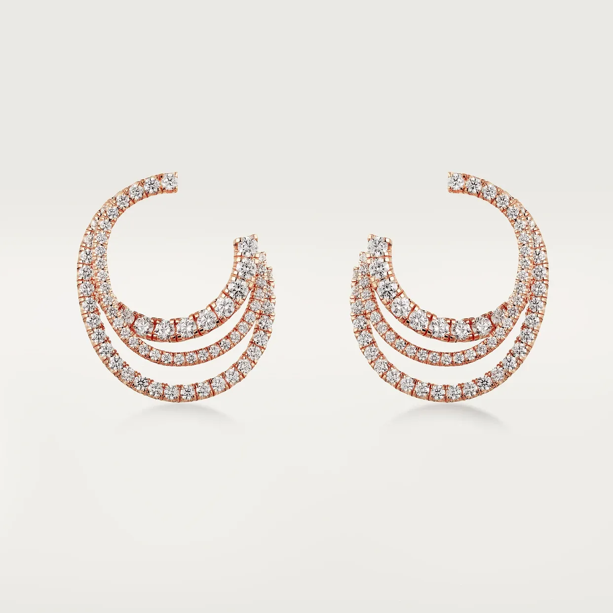 Etincelle de Cartier hoop earrings, paved